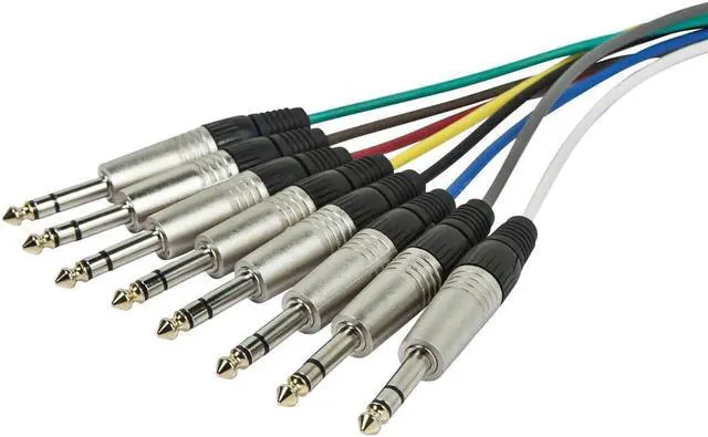 Alt view image 9 of 10 - Monoprice 8-Channel 1/4 Inch TRS Male to XLR Male Snake 26AWG Cable C/d - 3 Feet With 8 Balanced Mono / Unbalanced Stereo Lines