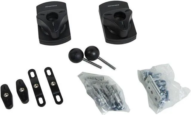 Alt view image 4 of 9 - Monoprice Low Profile 22 lb. Capacity Speaker Wall Mount Brackets (Pair), Black