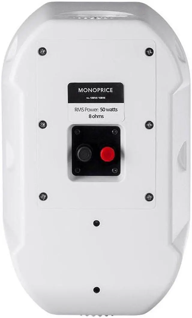 Alt view image 3 of 12 - Monoprice 6.5in Weatherproof 2-Way Speakers with Wall Mount Bracket (Pair White)