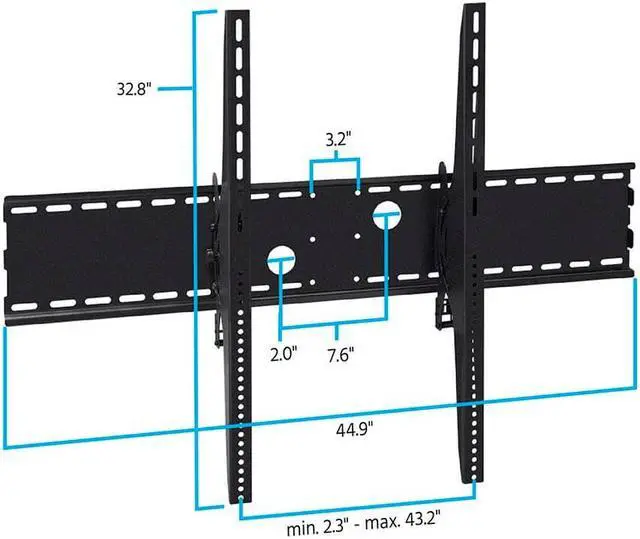 Alt view image 5 of 13 - Monoprice Heavy-Duty Tilt TV Wall Mount, Extra Wide For 60" To 120" TVs up to 264lbs, Max VESA 900x600, Works wi