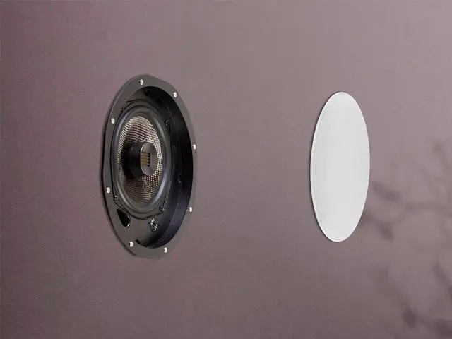 Alt view image 4 of 12 - Monoprice Amber 2-Way Carbon Fiber Ceiling Speakers - 6.5 Inch With Magnetic Grille And Ribbon Tweeter (Pair)