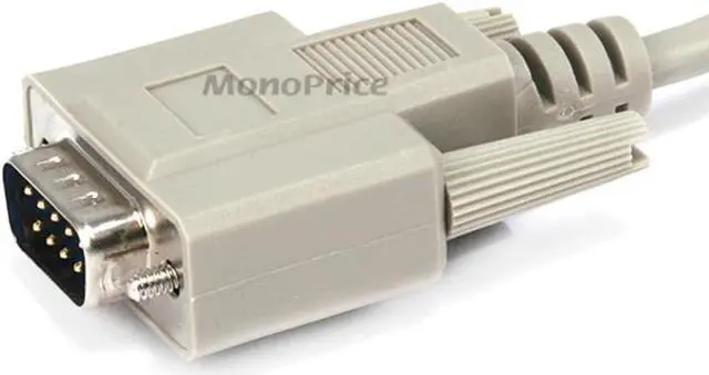 Alt view image 3 of 5 - Monoprice 25ft Molded DB9 Male/Female Serial Cable