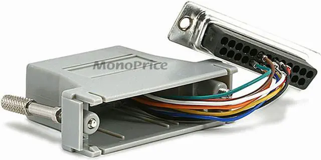 Alt view image 2 of 4 - Monoprice DB25 Male to RJ-45 Modular Adaptor - Grey
