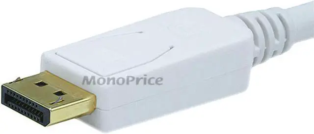Alt view image 8 of 16 - Monoprice 6ft Gold Plated 28AWG DisplayPort to DVI Cable - White
