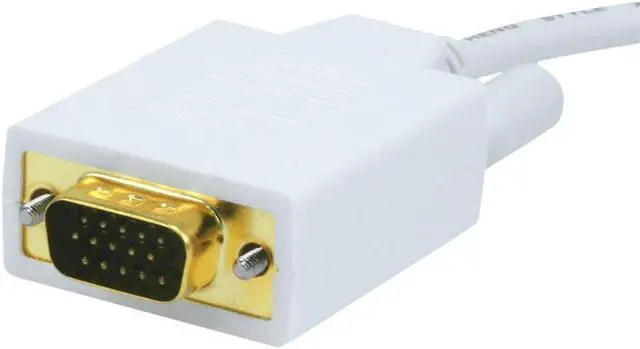 Alt view image 2 of 7 - Monoprice 3Ft 32Awg Mini Displayport To Vga Cable - White