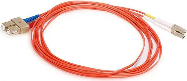 Main image of Monoprice Fiber Optic Cable - 3 Meter - Orange | LC to SC OM1, 62.5/125 Type, Multi Mode, Duplex