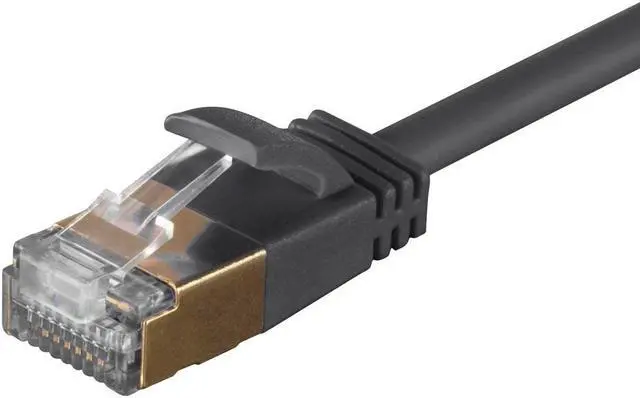 Alt view image 4 of 7 - Monoprice SlimRun Cat6A Ethernet Patch Cable - Network Internet Cord - RJ45, Stranded, STP, Pure Bare Copper Wire, 36AWG, 5ft, Black