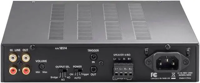 Alt view image 4 of 19 - Monoprice Unity 200-Watt Bridgeable Power Amp