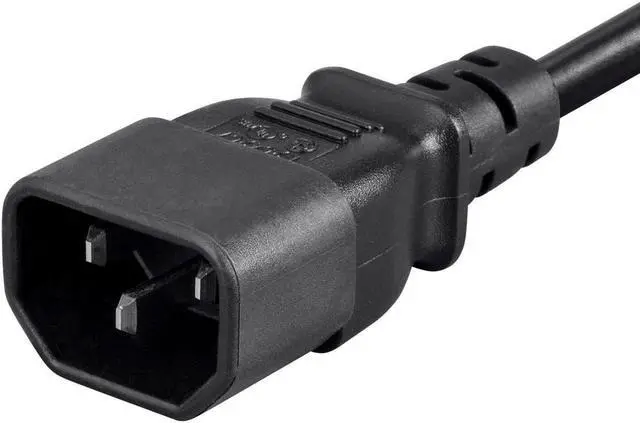 Alt view image 8 of 14 - Monoprice 6ft 18AWG Power Extension Cord Splitter Cable  10A (IEC 60320 C14 to 2x IEC 60320 C13)