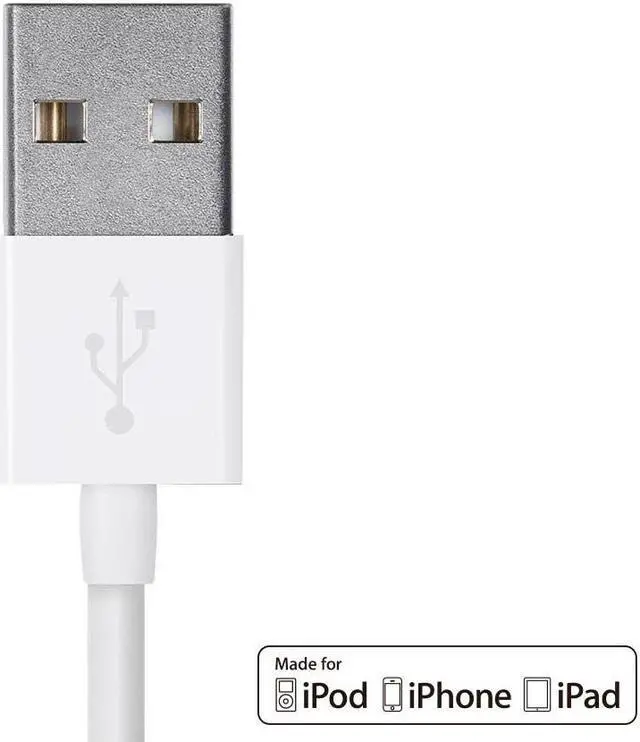 Alt view image 6 of 11 - Monoprice Apple MFi Certified Lightning to USB Charge & Sync Cable - 3 Feet - White | iPhone X, 8, 8 Plus, 7, 7 Plus, 6, 6 Plus, 5S - Select Series