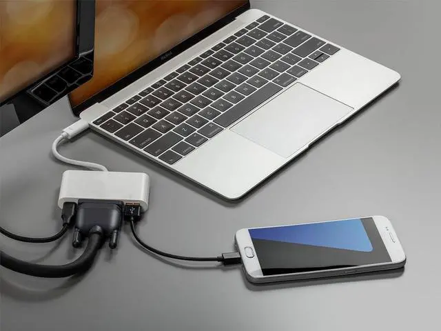 Alt view image 5 of 9 - Monoprice USB-C DVI Multiport Adapter - White, With USB 3.0 Connectivity & Mirror Display Resolutions Up To 1080p @ 60hz - Select Series