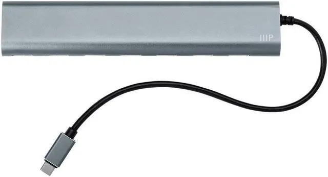 Alt view image 5 of 9 - Monoprice 7 Port USB-C Hub - Aluminum, SuperSpeed Transfer Rates, Compatible With Apple MacBook, Google Chromebook & More