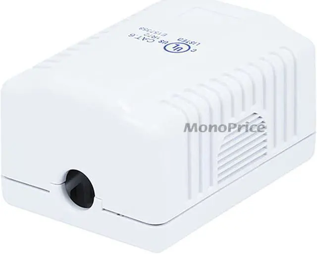 Alt view image 2 of 6 - Monoprice 1-port Cat6 Surface Mount Box - White