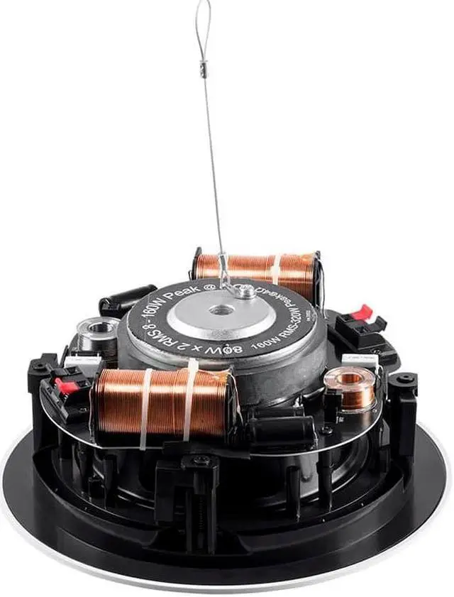 Alt view image 3 of 8 - Monoprice Ceiling Speaker Subwoofer - 8 Inch, Slim Bezel, Easy Install With Dual Voice Coil (Each) - Aria Series