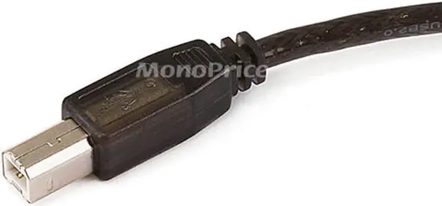 Alt view image 3 of 11 - Monoprice USB 2.0 Cable - 49 Feet - Black | USB Type-A to USB Type- B, Active, 28/24AWG