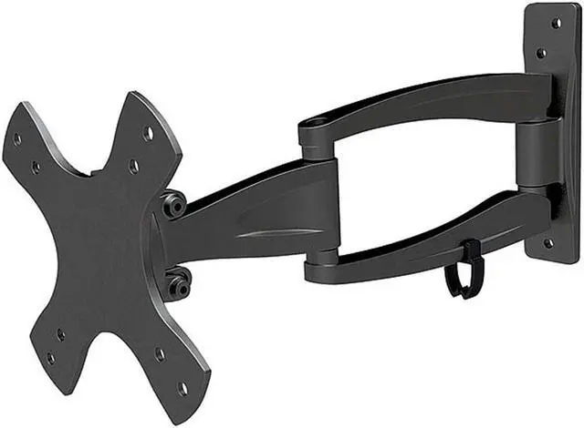 Alt view image 3 of 15 - Monoprice Compact Full Motion Single-Stud TV Wall Mount Bracket for 13" to 37" TVs up to 44lbs, Max VESA 100x100, Works with Concrete, Brick, and Wooden Studs