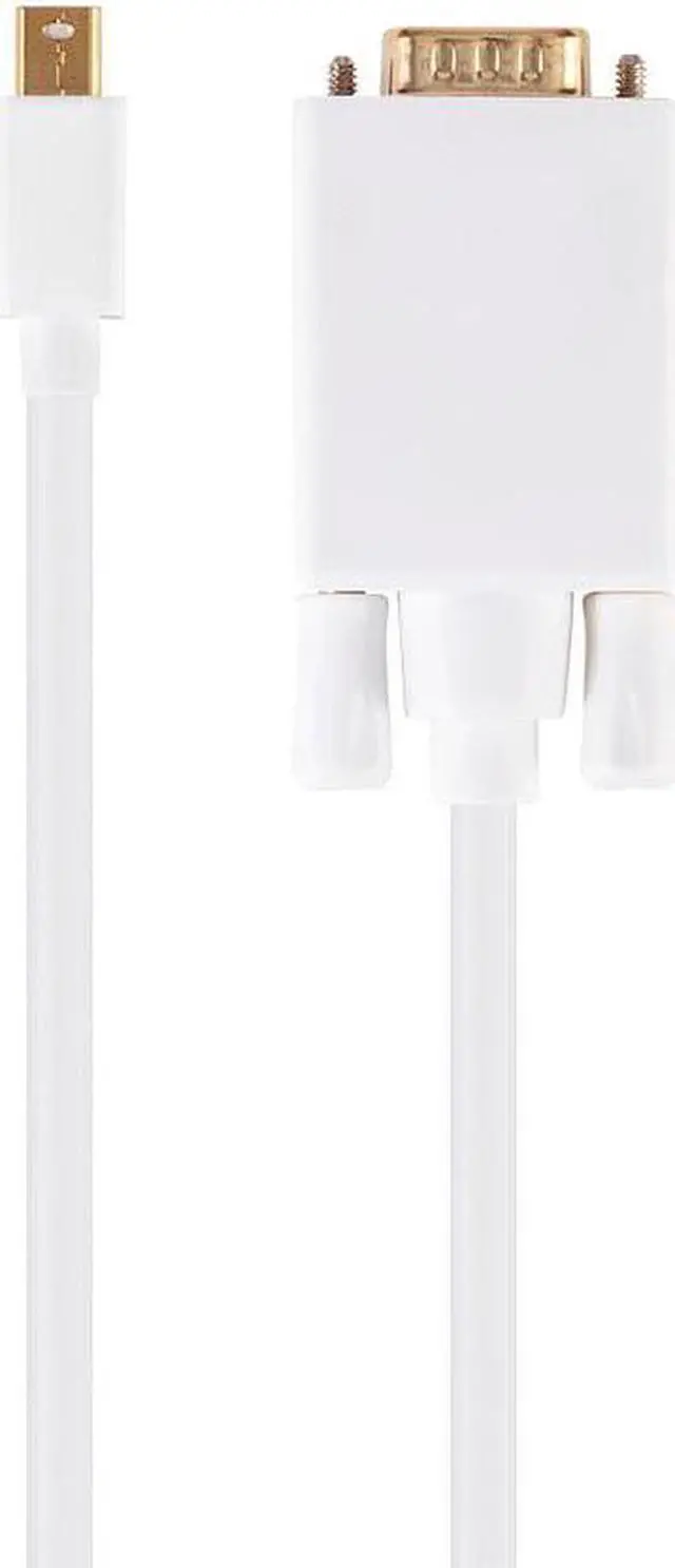 Main image of Monoprice Video Cable - 10 Feet - White | 32AWG Mini Display Port to VGA Cable