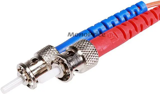 Alt view image 2 of 6 - Monoprice Fiber Optic Cable - 1 Meter - Orange | ST to SC, OM1, 62.5/125 Type, Multi Mode, Duplex