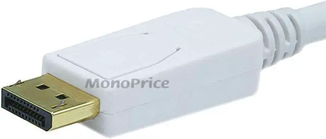 Alt view image 3 of 10 - Monoprice 3ft 28AWG DisplayPort to DVI Cable - White