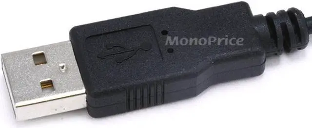 Alt view image 2 of 5 - Monoprice USB Cable - 6 Feet - Black | A to Mini-B 8-Pin with Ferrites for Pentax Panasonic Nikon Digital Camera