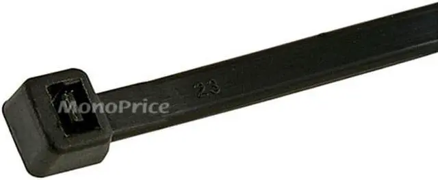 Alt view image 2 of 12 - Monoprice 8-inch Cable Tie, 100pcs/Pack, 40 lbs Max Weight - Black