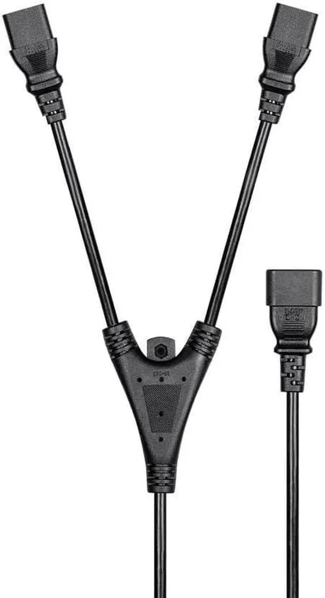 Alt view image 5 of 14 - Monoprice 6ft 18AWG Power Extension Cord Splitter Cable  10A (IEC 60320 C14 to 2x IEC 60320 C13)