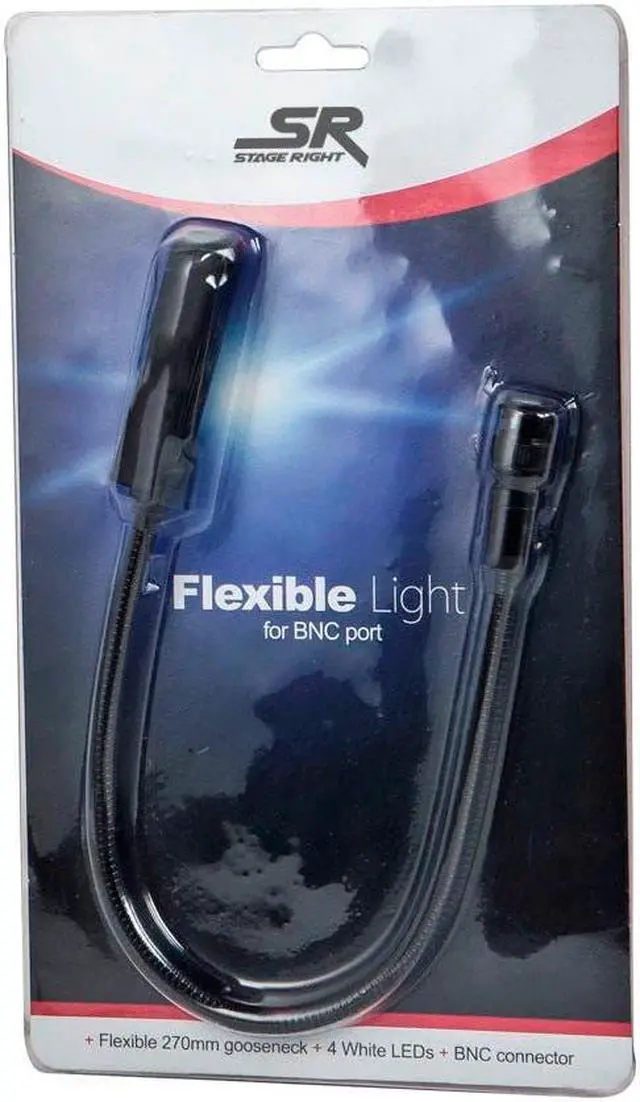 Alt view image 3 of 6 - Monoprice Light for BNC Port - 16 Inch | Flexible, 4-LED lamp plugs, 10.6" (270mm) gooseneck - Stage Right Series