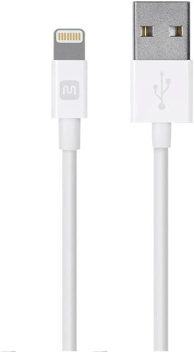 Main image of Monoprice Apple MFi Certified Lightning to USB Charge & Sync Cable - 3 Feet - White | iPhone X, 8, 8 Plus, 7, 7 Plus, 6, 6 Plus, 5S - Select Series