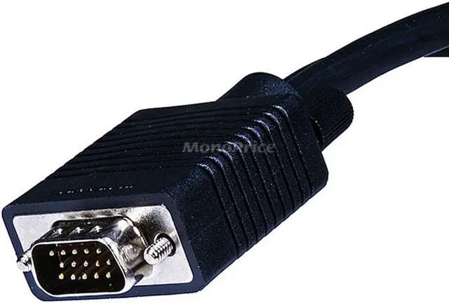 Alt view image 2 of 8 - Monoprice VGA to S-Video/RCA (Composite) Adapter Cable - Black