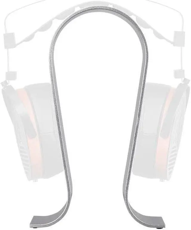 Alt view image 3 of 11 - Monoprice Headphone Stand - Silver, Full Aluminum Construction, Solid And Stable, Fits Most Headphones
