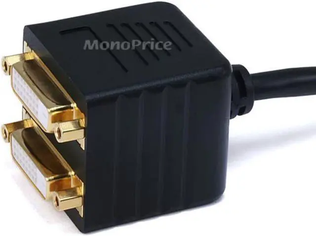 Alt view image 4 of 10 - Monoprice Video Splitter - HDMI Male to 2x DVI-D Female