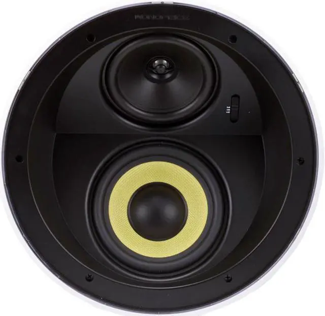 Alt view image 3 of 5 - Monoprice 3 Way In-Ceiling Speakers - 6.5 Inches (Pair) With Concentric Mid/Highs, Aramid Fiber Cone Driver and Titanium Silk Dome Tweeters