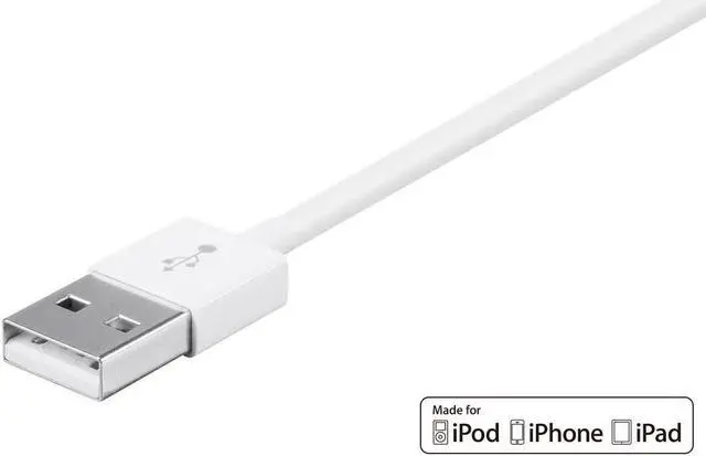 Alt view image 4 of 11 - Monoprice Apple MFi Certified Lightning to USB Charge & Sync Cable - 3 Feet - White | iPhone X, 8, 8 Plus, 7, 7 Plus, 6, 6 Plus, 5S - Select Series