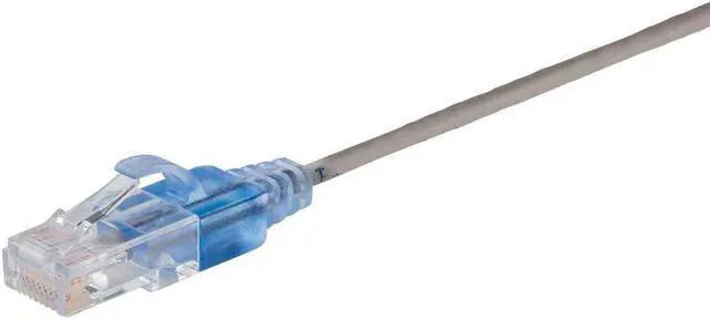 Alt view image 2 of 5 - Monoprice SlimRun Cat6A Ethernet Patch Cable - Network Internet Cord - RJ45, Stranded, UTP, Pure Bare Copper Wire, 30AWG, 6in, Gray, 10-Pack