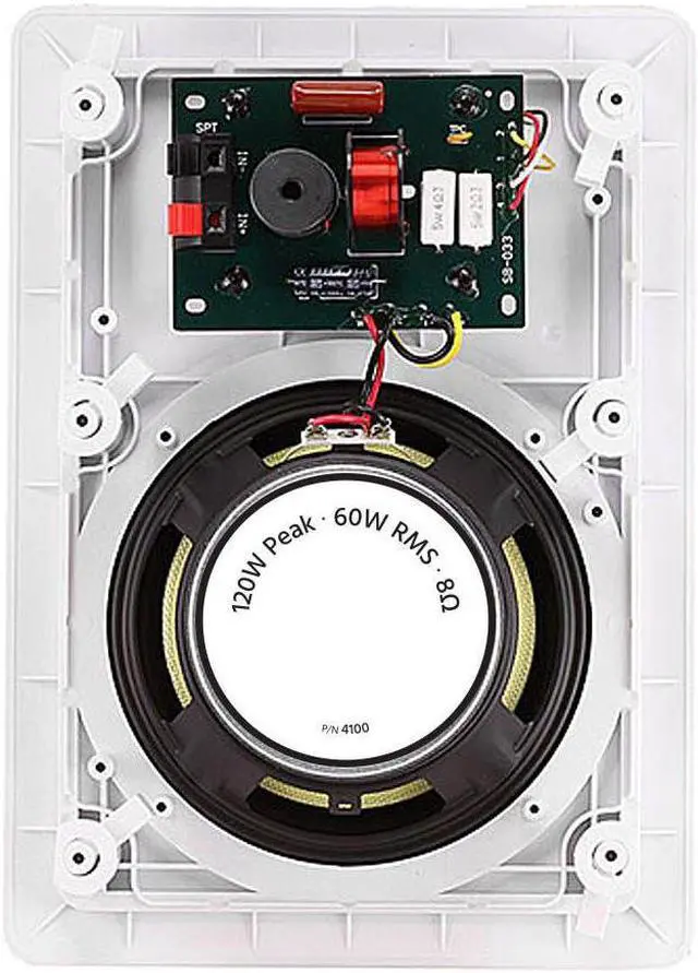 Alt view image 5 of 6 - Monoprice 2-Way Aramid Fiber In-Wall Speakers - 6.5 Inch (Pair) Titanium Silk Dome Tweeters - Caliber Series