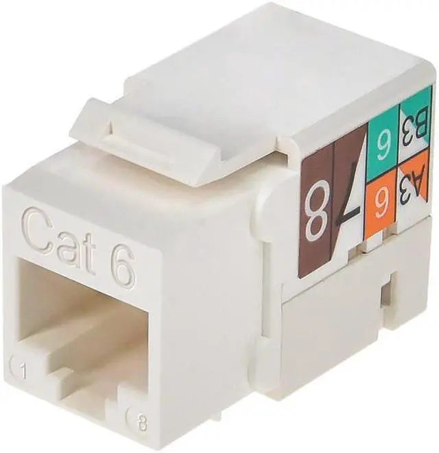 Alt view image 4 of 9 - Monoprice Cat6 Punch Down Keystone Jack - White
