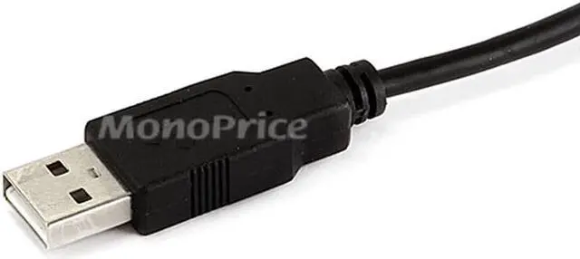 Alt view image 2 of 8 - Monoprice USB/Lightning Cable - 15 Feet - Black | USB-A to Mini-B, 5-Pin, 28AWG conductors