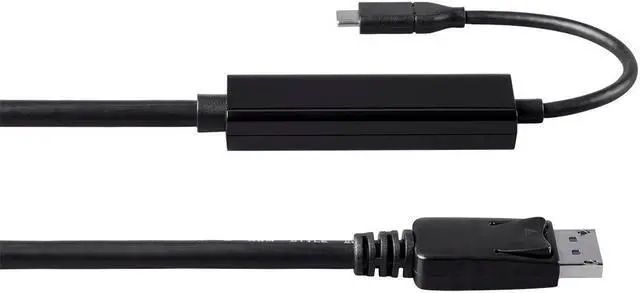 Alt view image 4 of 6 - Monoprice USB C to DisplayPort 3.1 Cable - 10 Feet - Black | 5Gbps, Active, 4K@60Hz, Type C, Plug and Play, Mirror or Expand your PC