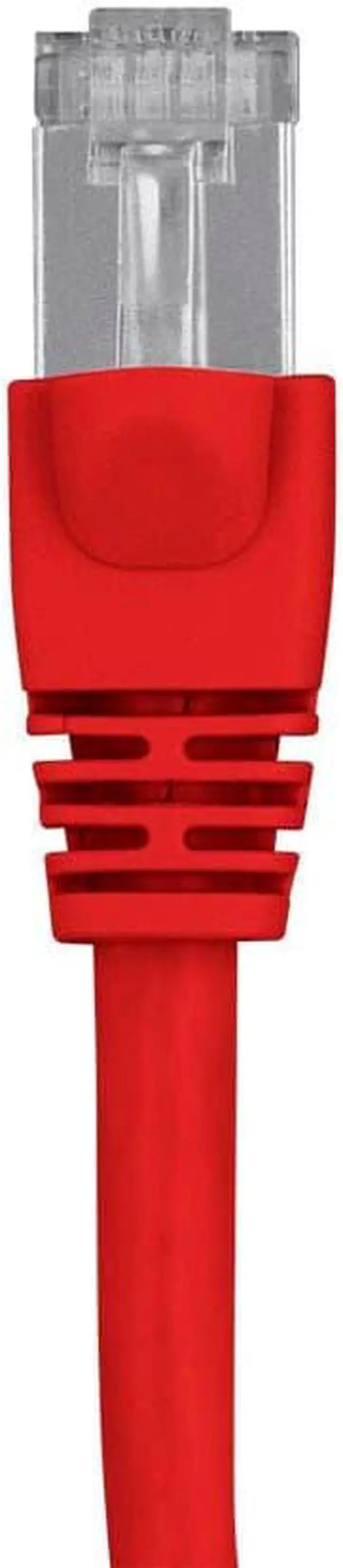 Alt view image 2 of 6 - Monoprice Cat6A Ethernet Patch Cable - 10 Feet - Red | Network Internet Cord - RJ45, 550Mhz, STP, Pure Bare Copper Wire, 10G, 26AWG