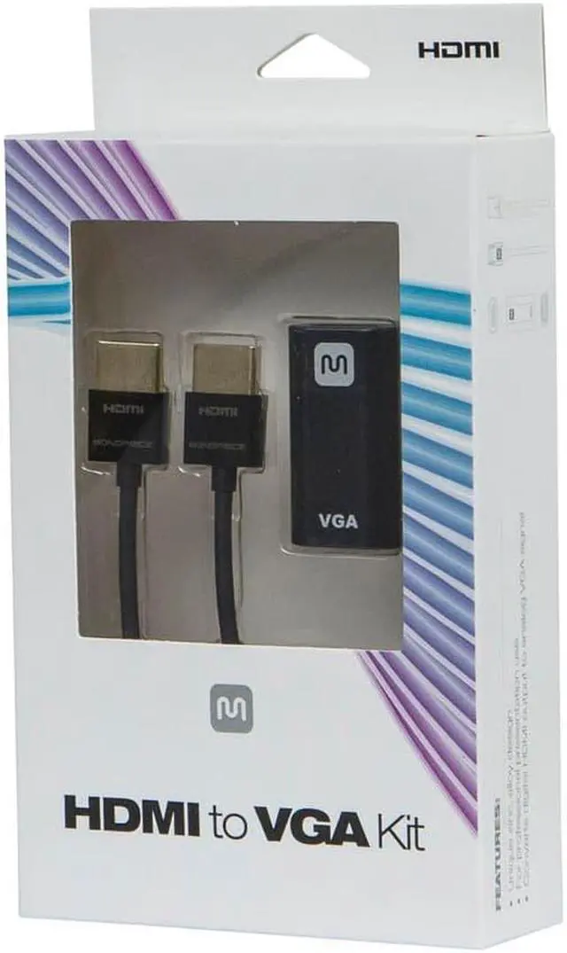 Alt view image 8 of 14 - Monoprice HDMI to VGA Kit