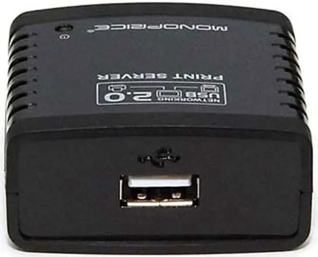 Alt view image 4 of 14 - Monoprice Networking USB 2.0 Print Server - Black