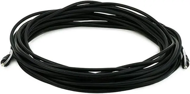 Alt view image 5 of 13 - Monoprice Digital Optical Audio Cable - 35 Feet - S/PDIF (Toslink) | Gold Plated Ferrule,Molded Strain Relief