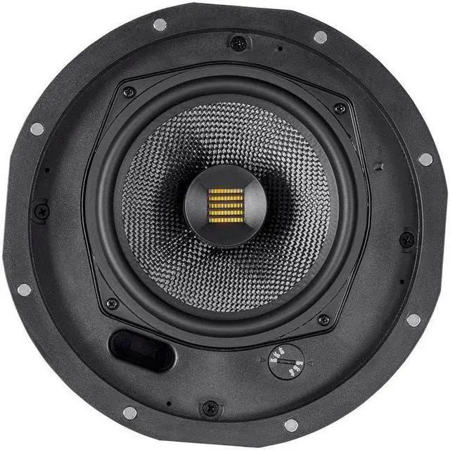 Alt view image 2 of 12 - Monoprice Amber 2-Way Carbon Fiber Ceiling Speakers - 6.5 Inch With Magnetic Grille And Ribbon Tweeter (Pair)
