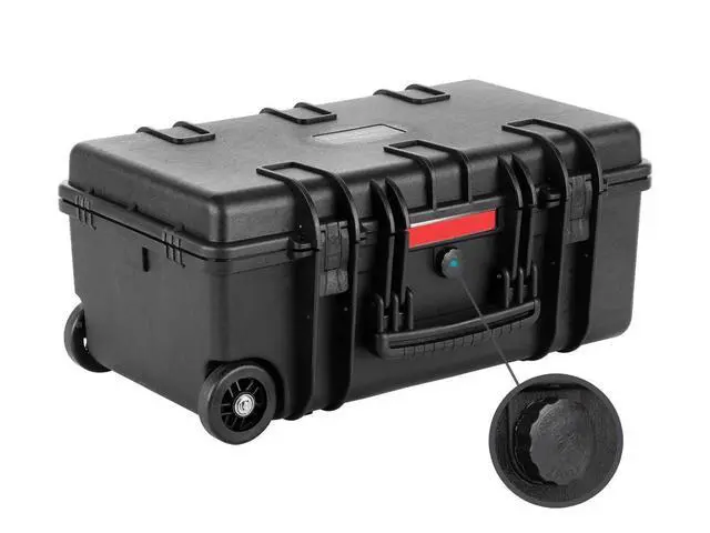 Alt view image 6 of 14 - Monoprice Weatherproof Hard Case - 22in x 14in x 10in With Customizable Foam, Shockproof, IP67, Customizable Name Plate