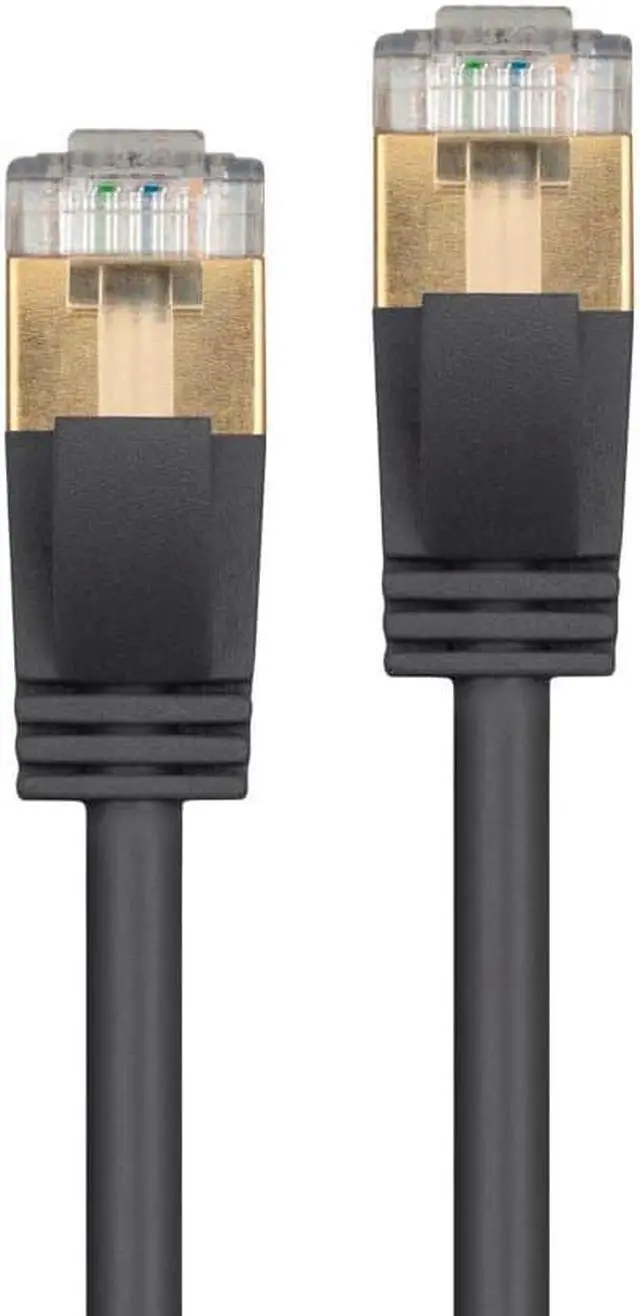 Alt view image 2 of 7 - Monoprice SlimRun Cat6A Ethernet Patch Cable - Network Internet Cord - RJ45, Stranded, STP, Pure Bare Copper Wire, 36AWG, 1ft, Black