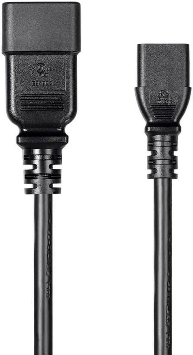 Alt view image 2 of 6 - Monoprice 3ft 14AWG Power Cord for PDU, 15A (IEC-320-C13 to IEC-320-C20)