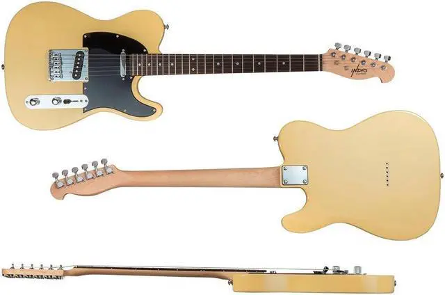 Alt view image 3 of 8 - Monoprice Indio Retro Classic Electric Guitar - Blonde, With Gig Bag