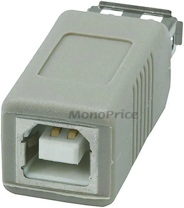 Alt view image 3 of 5 - Monoprice USB 2.0 A Female/B Female Adapter