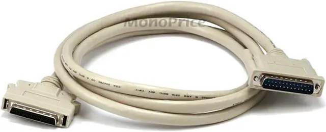Main image of Monoprice SCSI Cable - 6 Feet - HPDB50 Male/DB25 Male, Molded