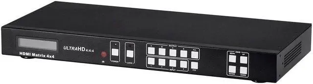 Alt view image 2 of 20 - Monoprice Blackbird 4K 4x4 HDMI Matrix HDR 18Gbps 4K@60Hz YCbCr 4:4:4 HDCP 2.2